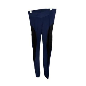 Ivy Park blue and black leggings sheer panel running Beyoncé